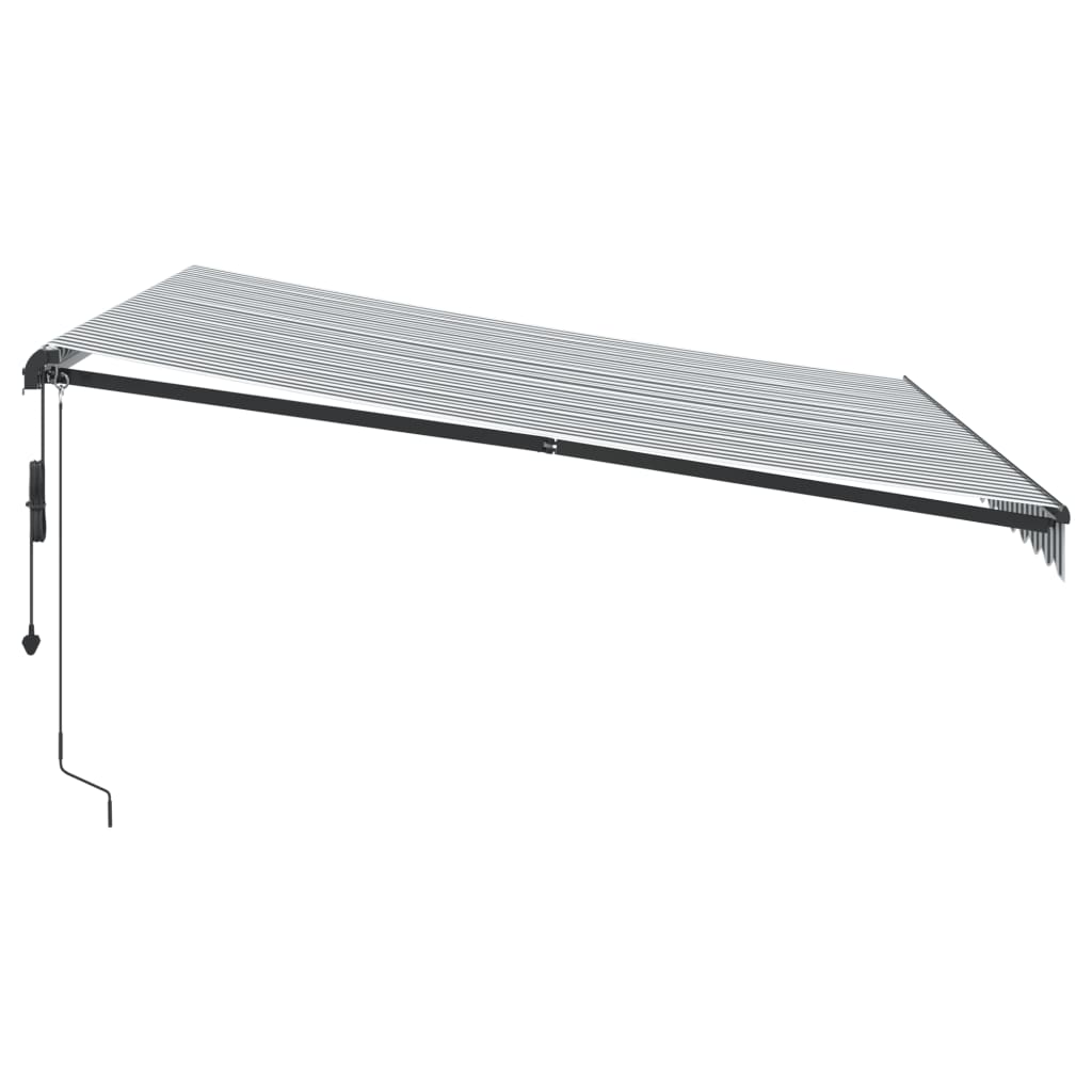 Luifel automatisch uittrekbaar 400x350 cm antraciet en wit