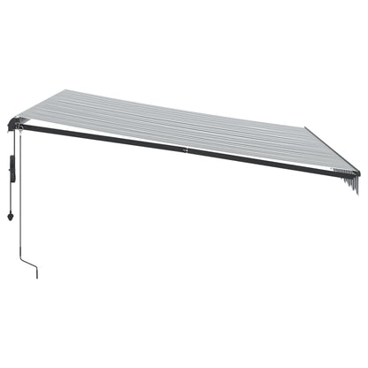 Luifel automatisch uittrekbaar 400x350 cm antraciet en wit