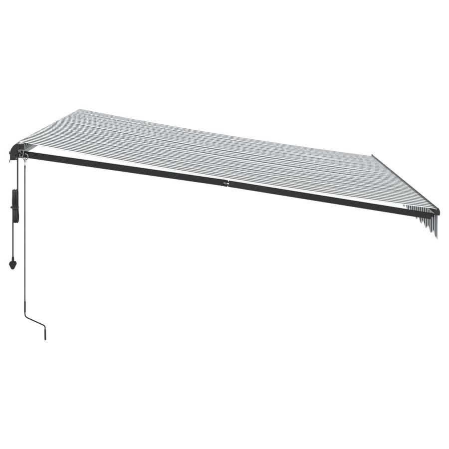 Luifel automatisch uittrekbaar 400x350 cm antraciet en wit