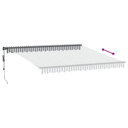 Luifel automatisch uittrekbaar 400x350 cm antraciet en wit