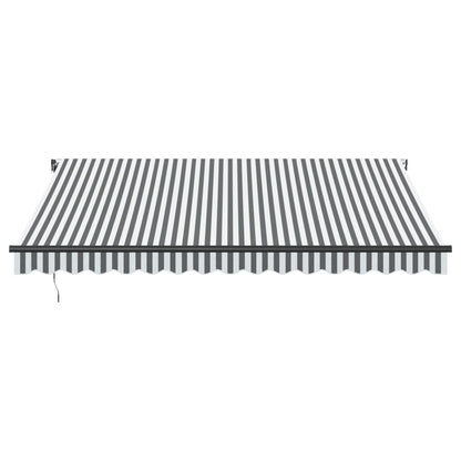 Luifel automatisch uittrekbaar LED 400x350 cm antraciet en wit