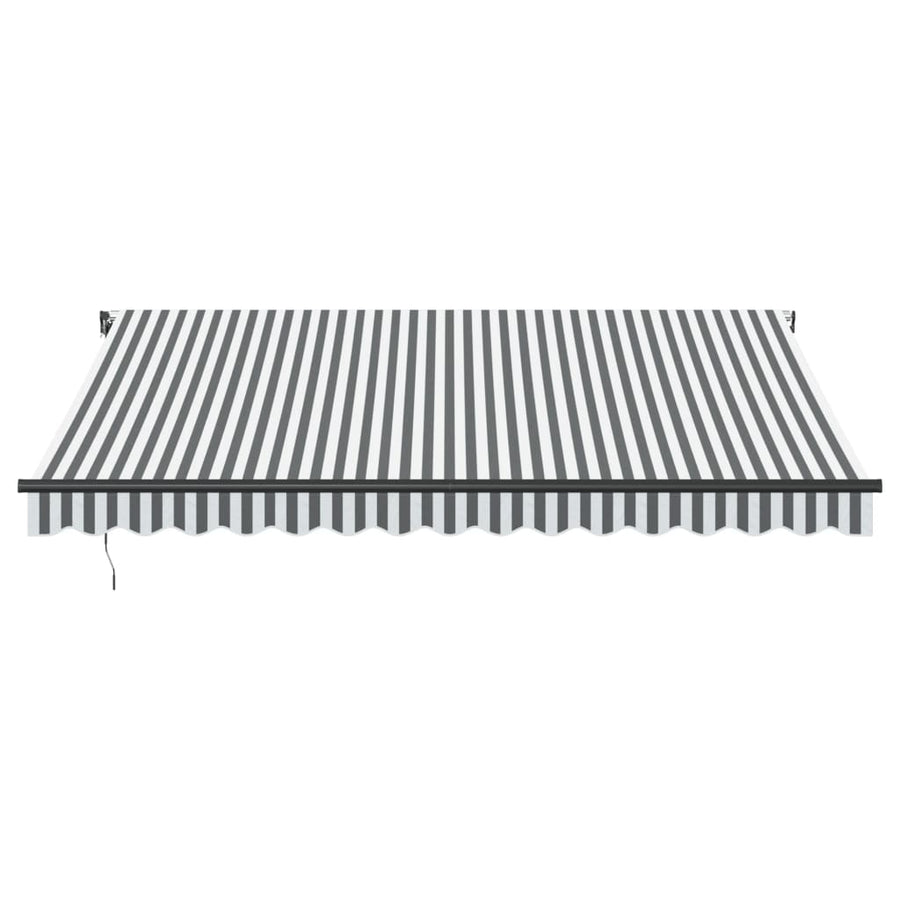 Luifel automatisch uittrekbaar LED 400x350 cm antraciet en wit