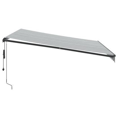 Luifel automatisch uittrekbaar LED 400x350 cm antraciet en wit