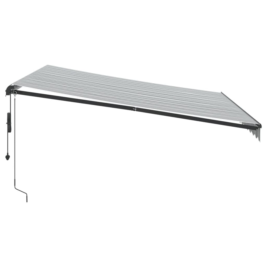 Luifel automatisch uittrekbaar LED 400x350 cm antraciet en wit