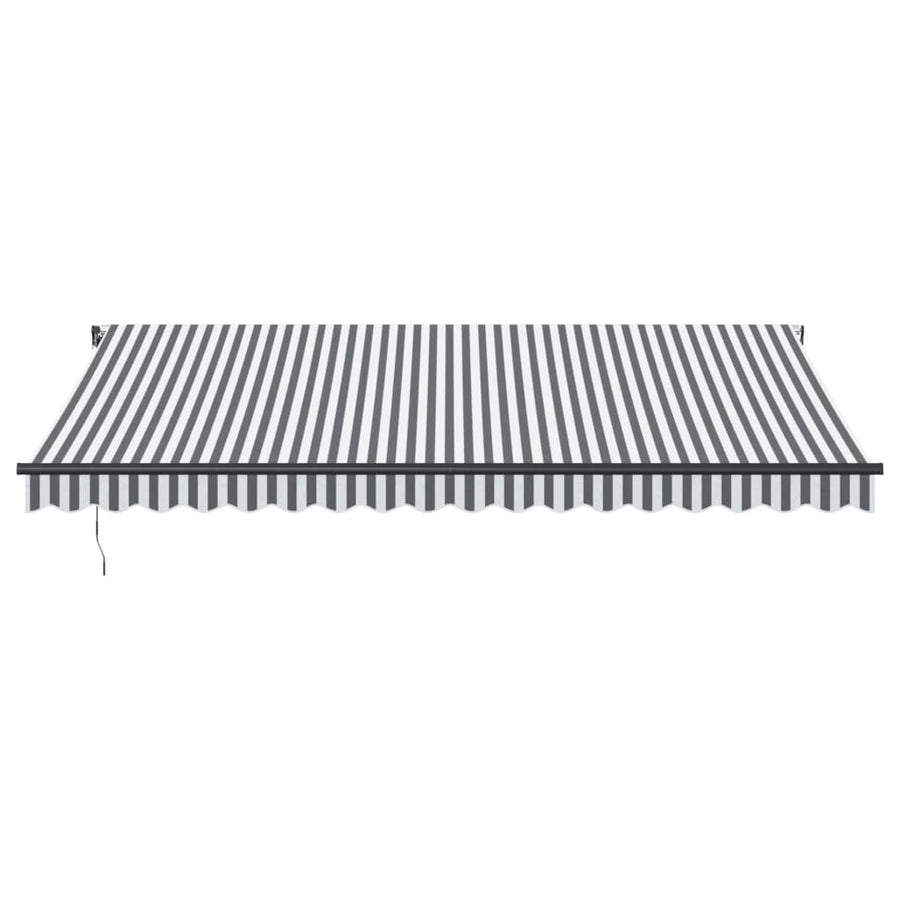 Luifel automatisch uittrekbaar LED 450x350 cm antraciet en wit