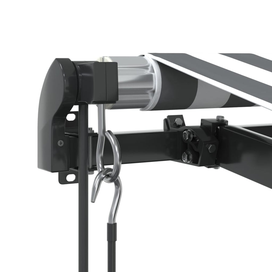 Luifel automatisch uittrekbaar LED 450x350 cm antraciet en wit