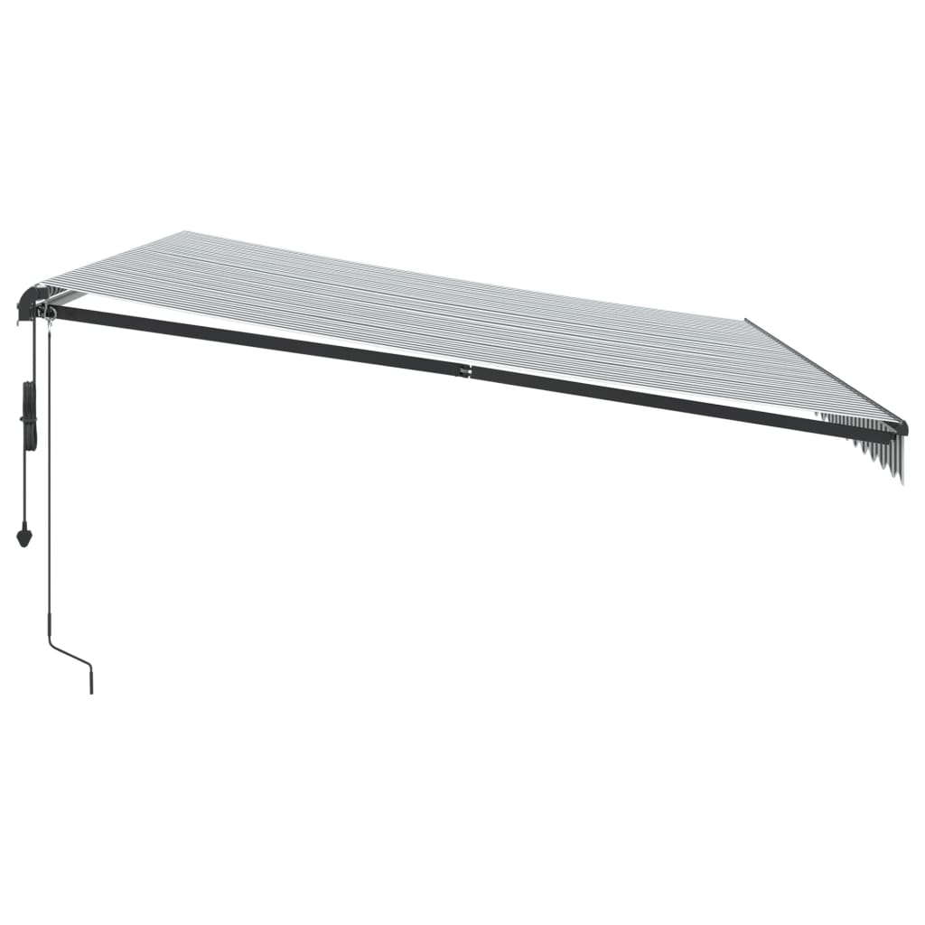 Luifel automatisch uittrekbaar 500x350 cm antraciet en wit