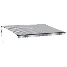 Luifel automatisch uittrekbaar LED 500x350 cm antraciet en wit
