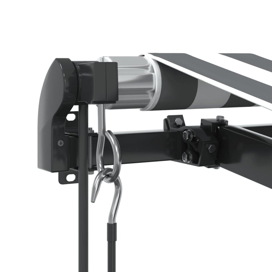 Luifel automatisch uittrekbaar LED 500x350 cm antraciet en wit