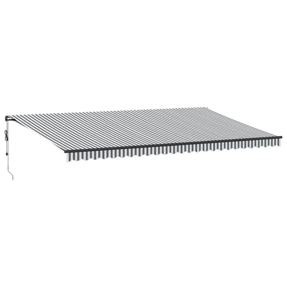 Luifel automatisch uittrekbaar 600x350 cm antraciet en wit