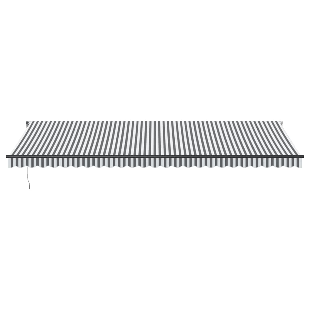 Luifel automatisch uittrekbaar 600x350 cm antraciet en wit