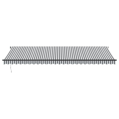 Luifel automatisch uittrekbaar 600x350 cm antraciet en wit