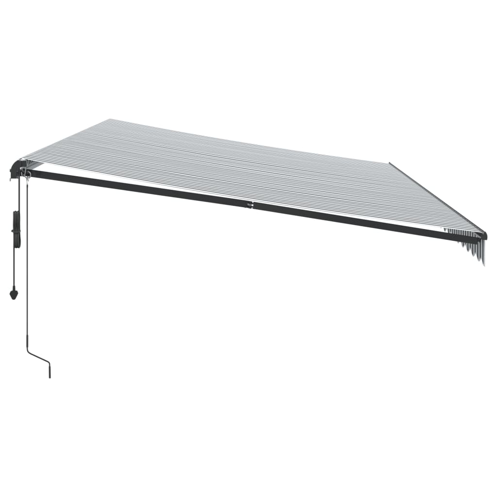 Luifel automatisch uittrekbaar 600x350 cm antraciet en wit