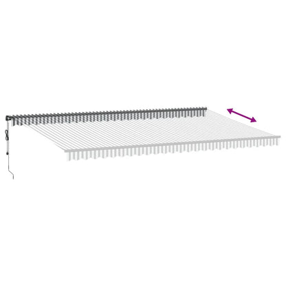 Luifel automatisch uittrekbaar 600x350 cm antraciet en wit