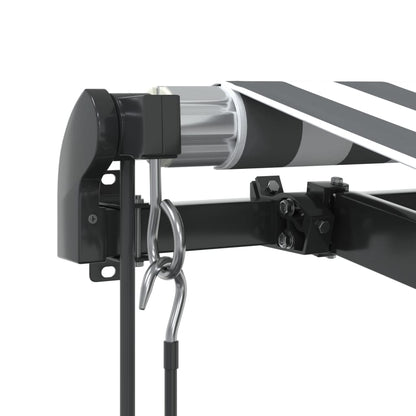 Luifel automatisch uittrekbaar 600x350 cm antraciet en wit