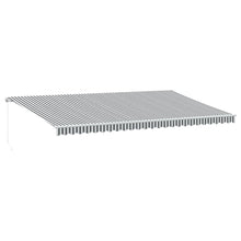 Luifel handmatig uittrekbaar 600x300 cm antraciet en wit