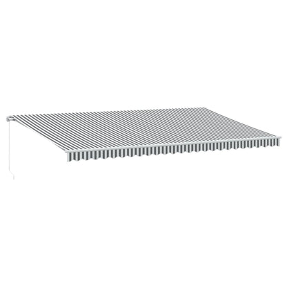 Luifel handmatig uittrekbaar 600x300 cm antraciet en wit