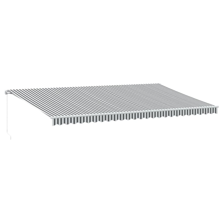 Luifel handmatig uittrekbaar 600x300 cm antraciet en wit