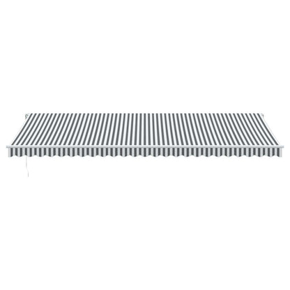 Luifel handmatig uittrekbaar 600x300 cm antraciet en wit