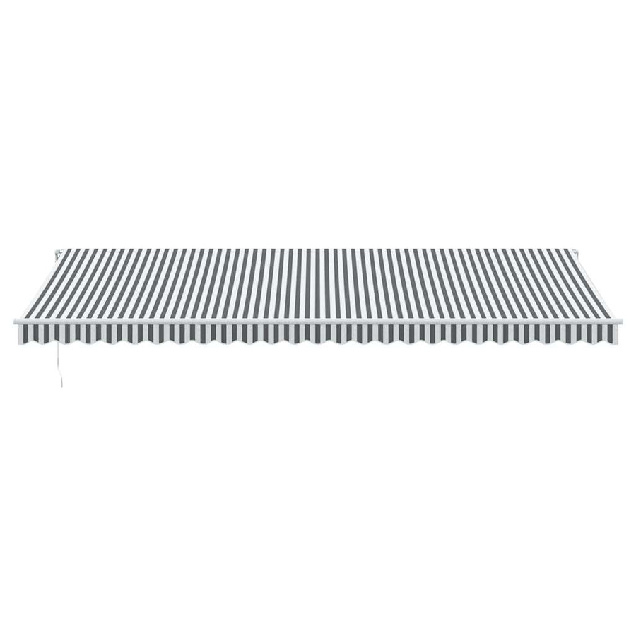 Luifel handmatig uittrekbaar 600x300 cm antraciet en wit