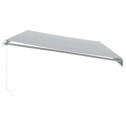 Luifel handmatig uittrekbaar 600x300 cm antraciet en wit