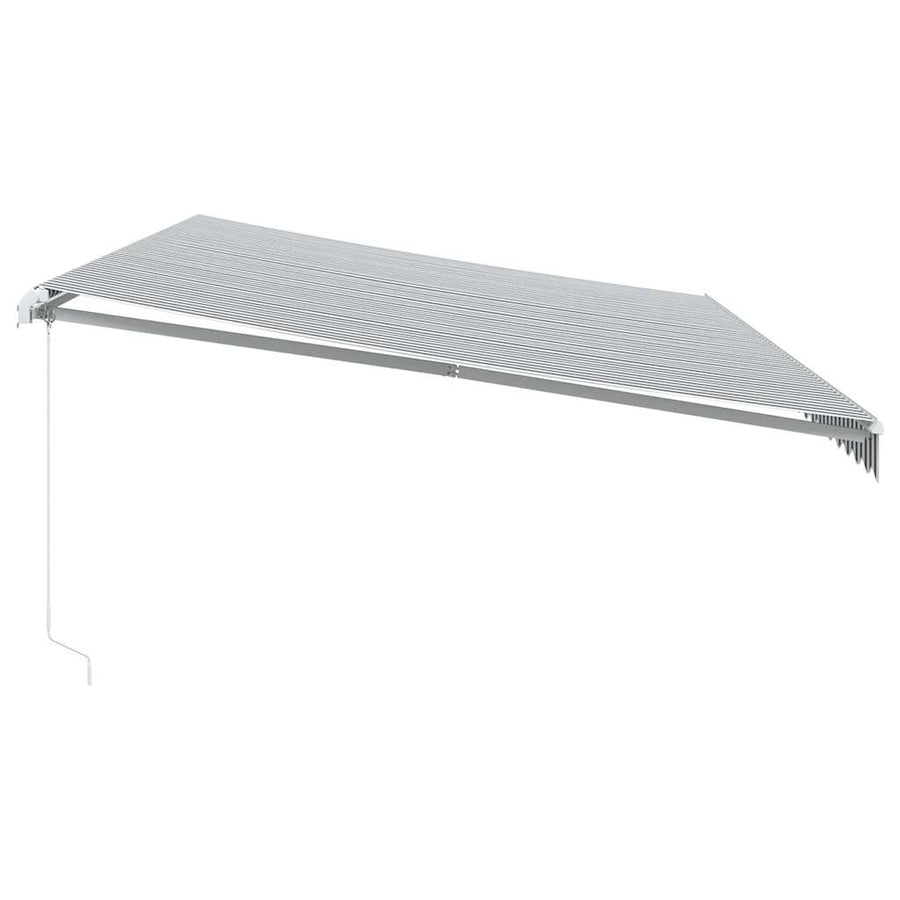 Luifel handmatig uittrekbaar 600x300 cm antraciet en wit