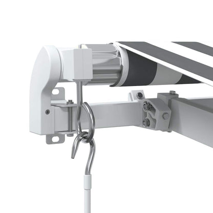 Luifel handmatig uittrekbaar 600x300 cm antraciet en wit