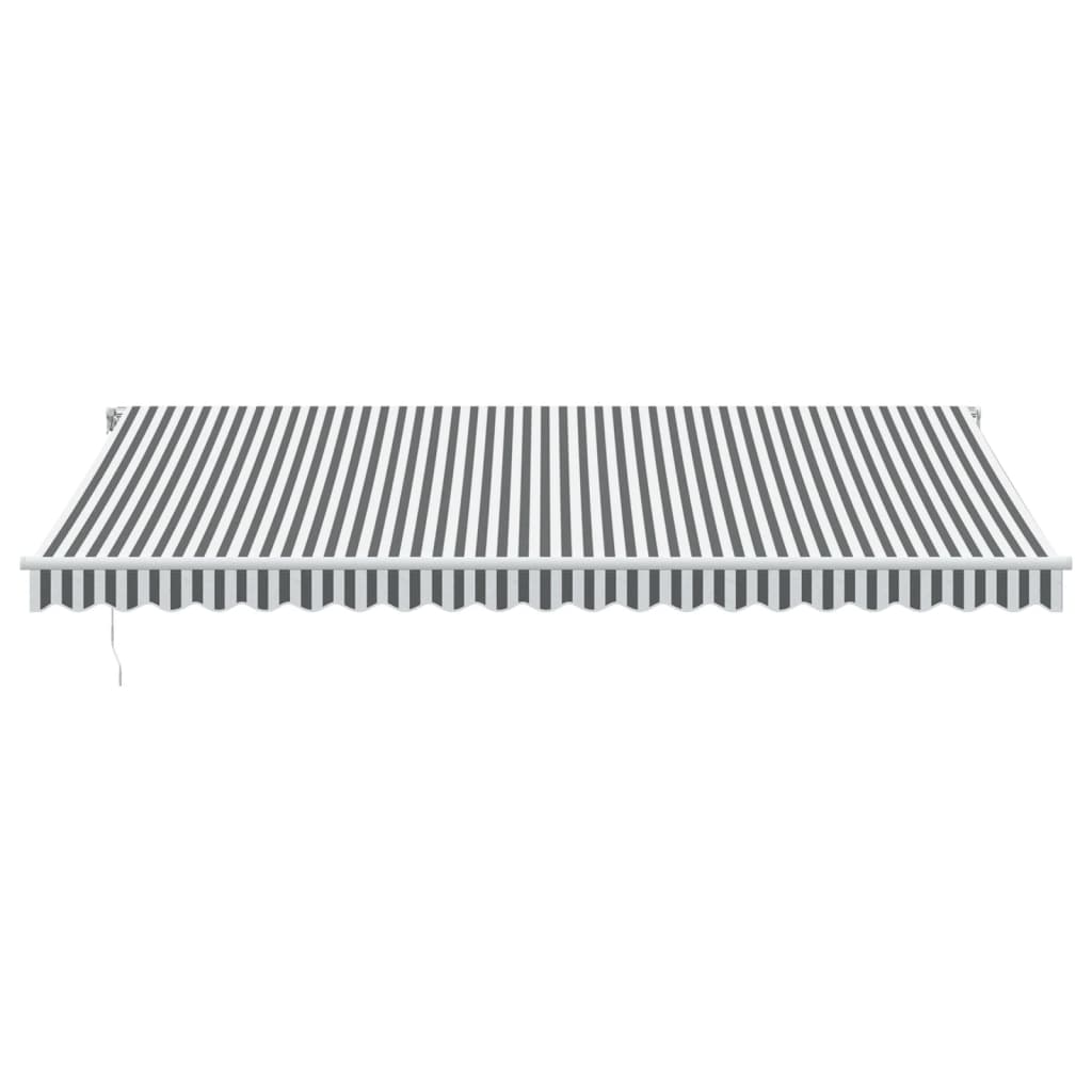Luifel handmatig uittrekbaar 500x300 cm antraciet en wit