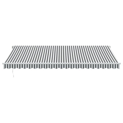 Luifel handmatig uittrekbaar 500x300 cm antraciet en wit