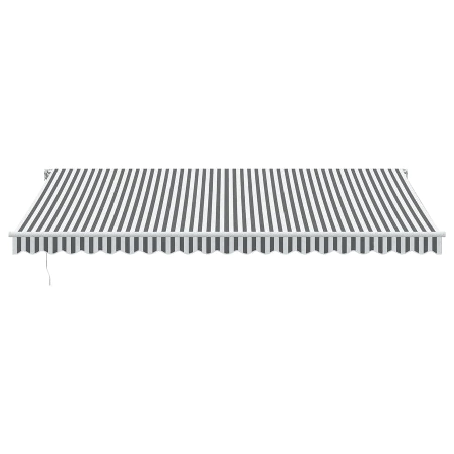 Luifel handmatig uittrekbaar 500x300 cm antraciet en wit