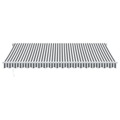 Luifel handmatig uittrekbaar 450x300 cm antraciet en wit