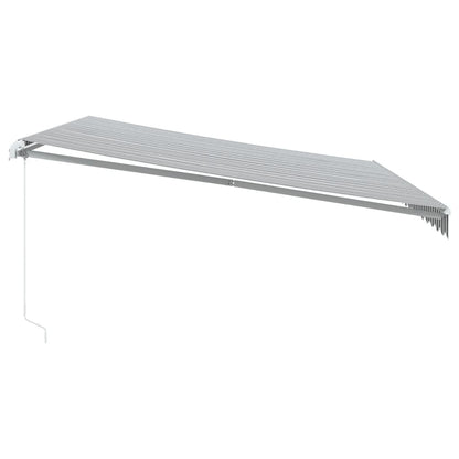 Luifel handmatig uittrekbaar 450x300 cm antraciet en wit