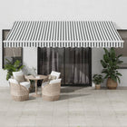 Manual retractable awning 450x300 cm anthracite and white