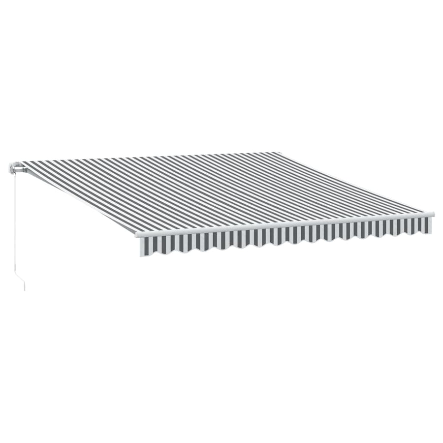 Luifel handmatig uittrekbaar 400x300 cm antraciet en wit