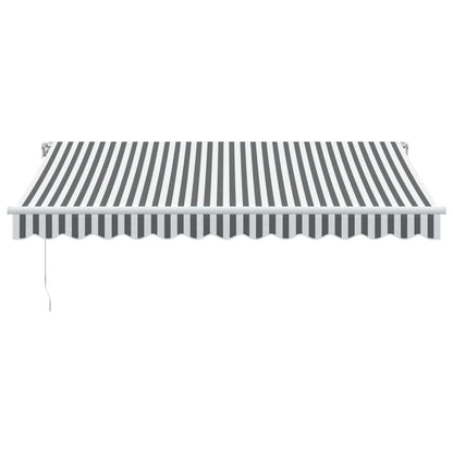 Luifel handmatig uittrekbaar 350x250 cm antraciet en wit