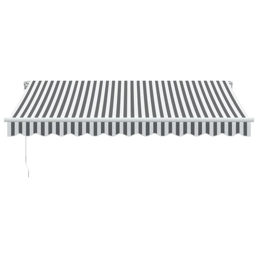 Luifel handmatig uittrekbaar 350x250 cm antraciet en wit