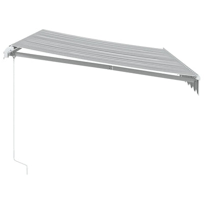 Luifel handmatig uittrekbaar 350x250 cm antraciet en wit