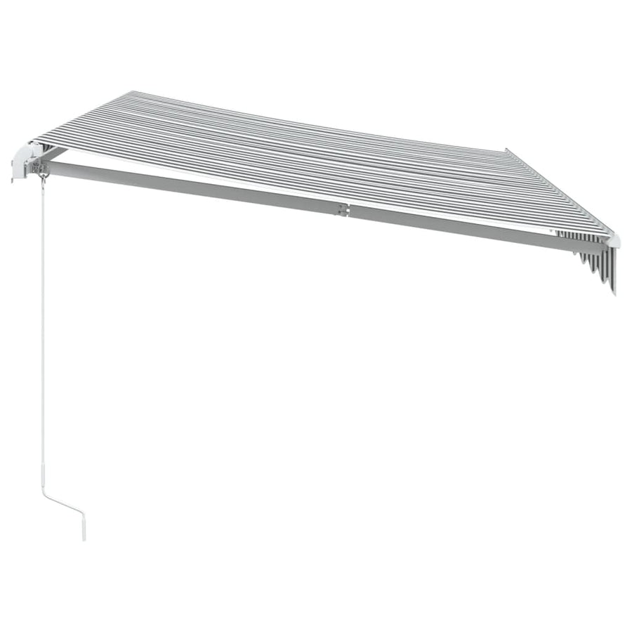 Luifel handmatig uittrekbaar 350x250 cm antraciet en wit