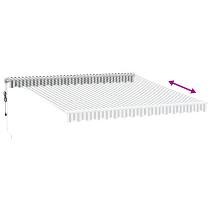 Luifel automatisch uittrekbaar 400x300 cm antraciet en wit