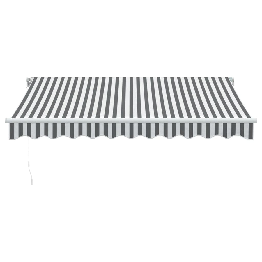 Luifel handmatig uittrekbaar 300x250 cm antraciet en wit