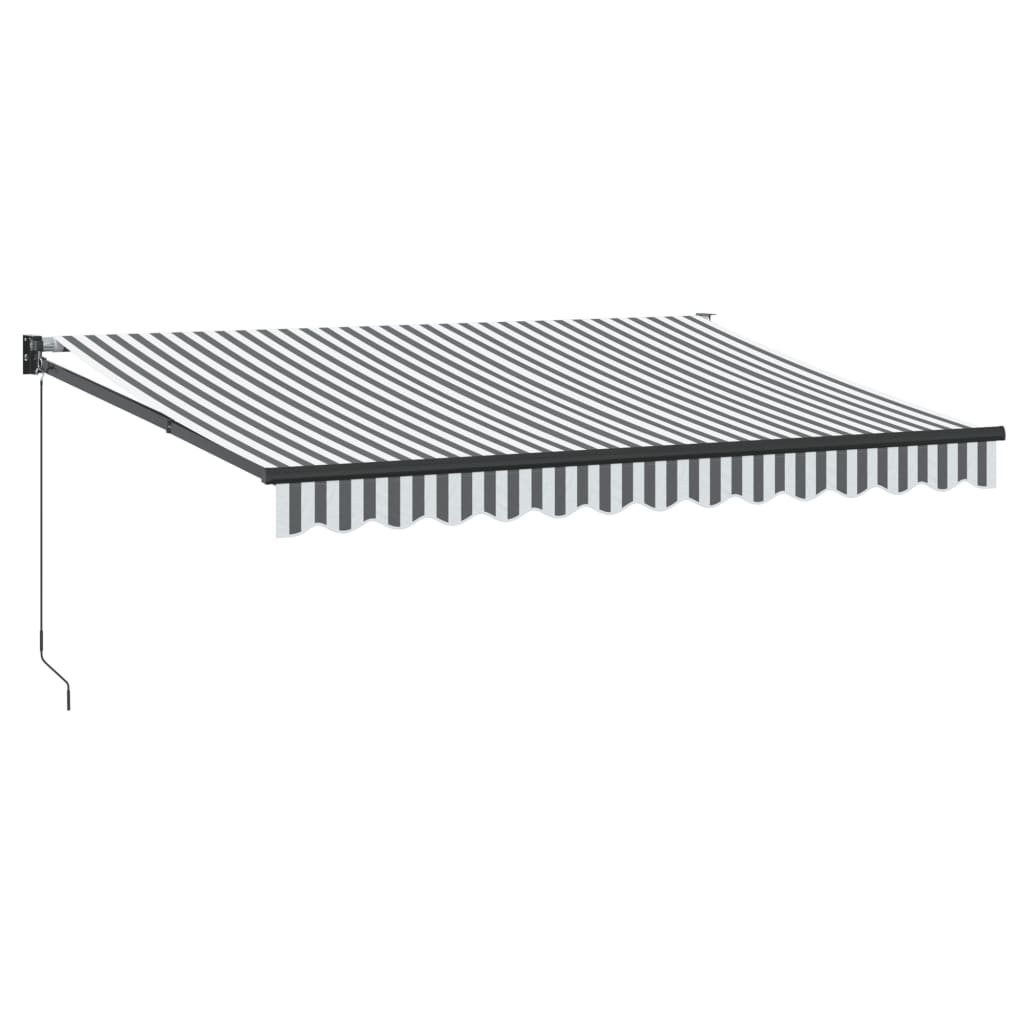 Luifel Uittrekbaar 3,5X2,5 M Stof En Aluminium Antraciet En Wit