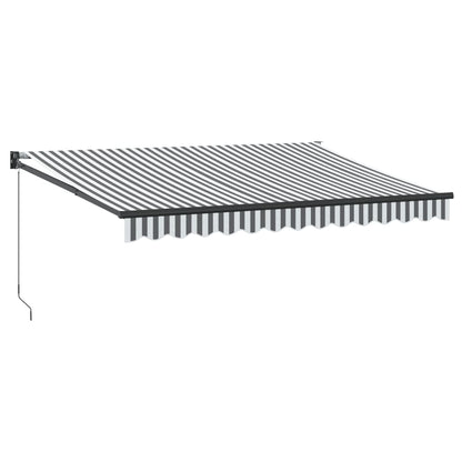 Luifel Uittrekbaar 3,5X2,5 M Stof En Aluminium Antraciet En Wit