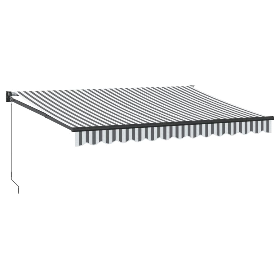 Luifel Uittrekbaar 3,5X2,5 M Stof En Aluminium Antraciet En Wit