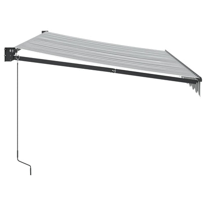 Luifel Uittrekbaar 3,5X2,5 M Stof En Aluminium Antraciet En Wit