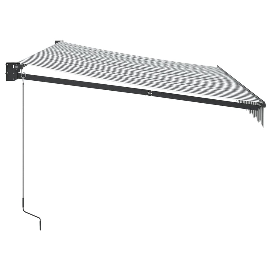 Luifel Uittrekbaar 3,5X2,5 M Stof En Aluminium Antraciet En Wit