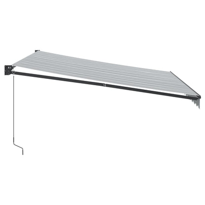 Luifel uittrekbaar 4x3 m stof en aluminium antraciet en wit