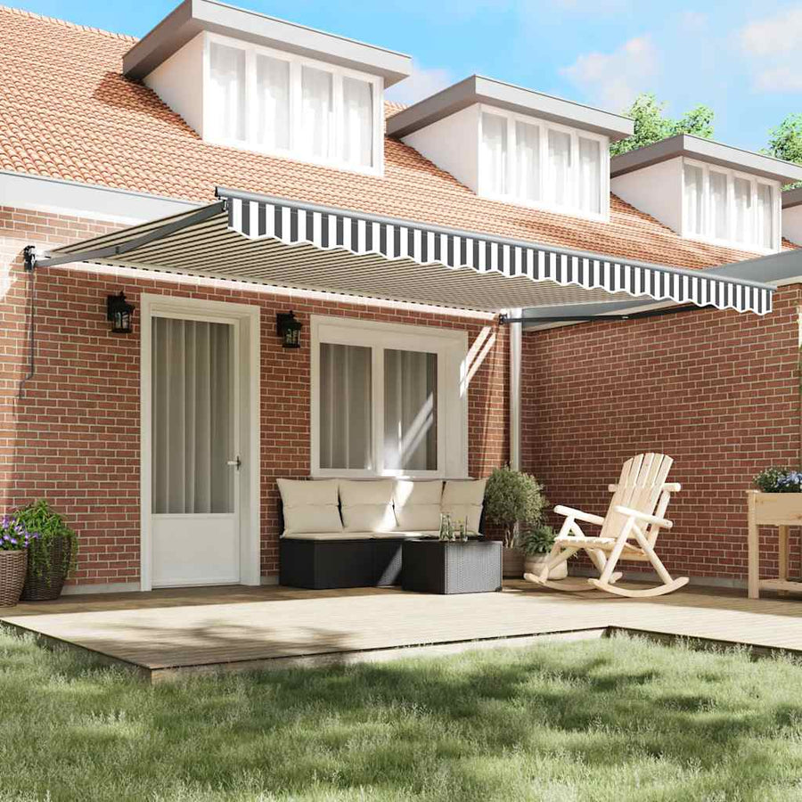 Luifel Uittrekbaar 4,5X3 M Stof En Aluminium En 4.5 x 3 m