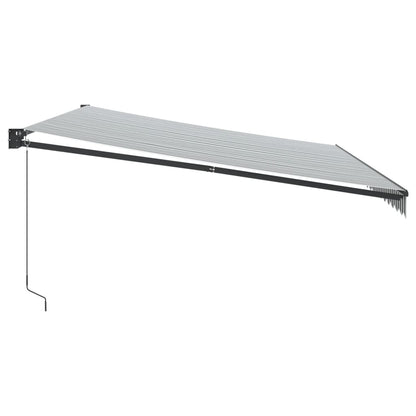 Luifel Uittrekbaar Stof En Aluminium En Wit 5 x 3 m Antraciet en zwart