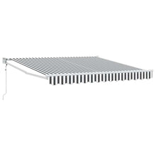 Luifel Uittrekbaar 3X2,5 M Stof En Aluminium Antraciet En Wit 3 x 2.5 m