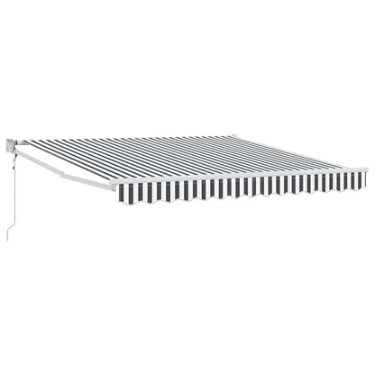 Luifel Uittrekbaar 3X2,5 M Stof En Aluminium Antraciet En Wit 3 x 2.5 m